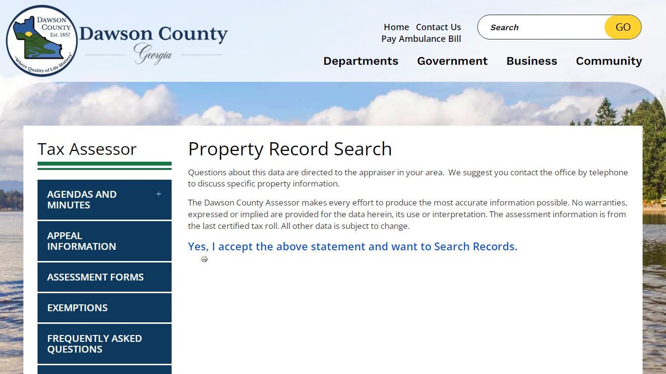 Property Record Search | Dawson County, Georgia
